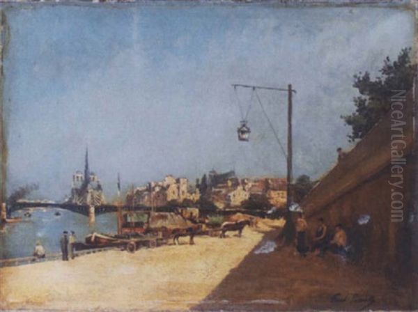 Paris, Quai De Bercy Et Notre Dame - view 1