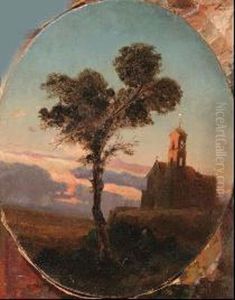 Paesaggio Al Tramonto by Raffaele Belliazzi