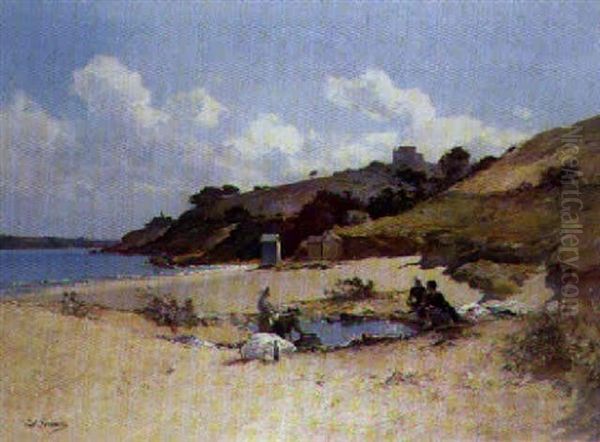Lavandieres Sur La Plage De Saint-enogat - view 1