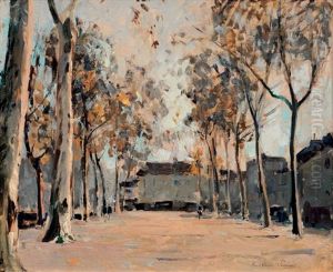 Le Quai Du Marche (melun) by Paul Emile Lecomte