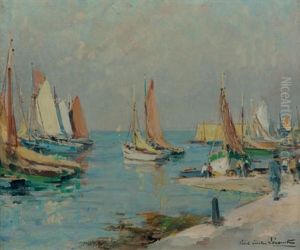 Port En Bretagne by Paul Emile Lecomte
