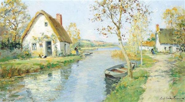 Fishing At A Riverside Cottage - view 1