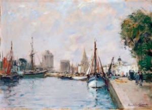 Le Port De La Rochelle by Paul Emile Lecomte