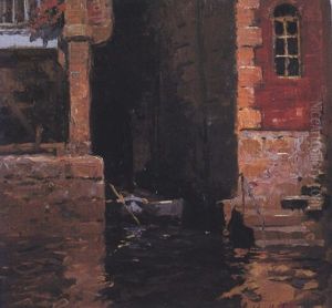 Petit Canal A Venise by Paul Emile Lecomte