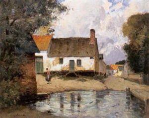 Rue De Village by Paul Emile Lecomte