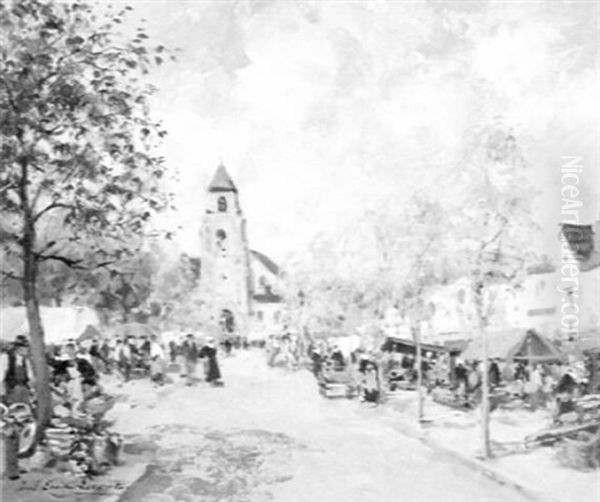 Vendors Along A Village Street - view 1