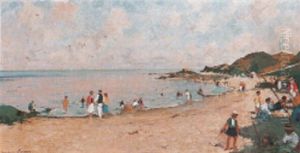 Plage A Saint-malo by Paul Emile Lecomte