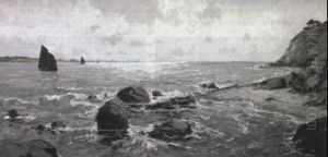 Les Voiles Rouges Sortant Dans L'estuaire by Paul Emile Lecomte