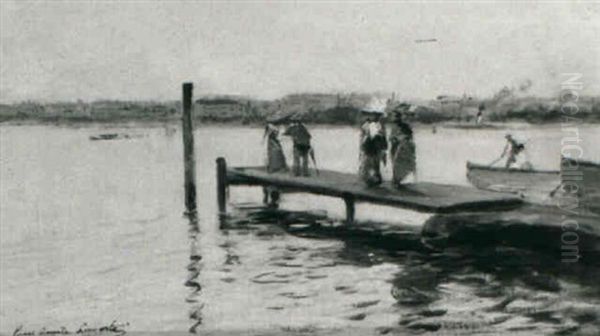 Elegant Figures On A Jetty - view 1