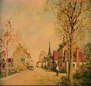 A Village In France by Paul Emile Lecomte