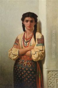 Orientalische Schonheit by Emile Charles Hippolyte Lecomte-Vernet