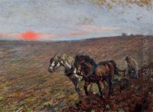 Laboureur Au Coucher Du Soleil Laboureur Au Coucher Du Soleil