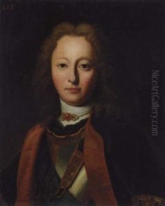 A Portrait Of Charles De Bourbon Wearing A Green Coat And A Cuirasse