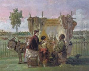 The Traveling Side Show En Route To Chantilly by Jacques-Joseph Lecurieux