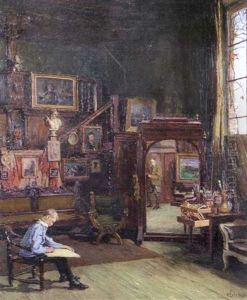 The Artist's Studio by Carl Freiherr von Ledebur