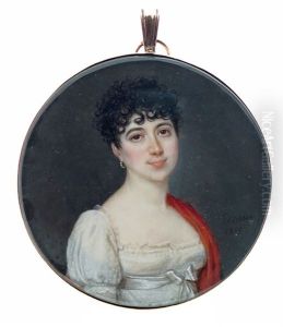 Portrait Miniature Of A Young Lady