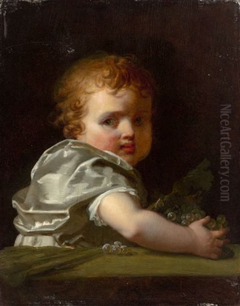 Portrait D'enfant Aux Raisins - view 1