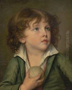 Portrait De Jeune Garcon Tenant Une Balle