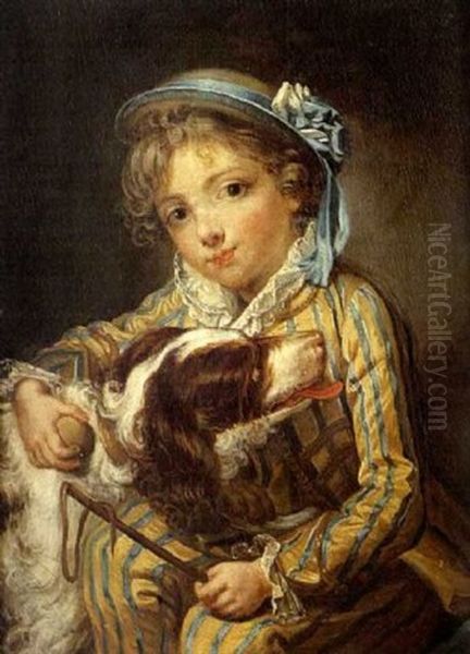 Jeune Enfant Au Chien - view 1
