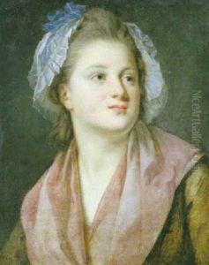 Portrait D'une Jeune Femme Au Fichu Rose