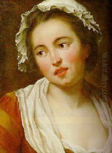 A Woman, Bust Length, Wearing A Mop Cap
