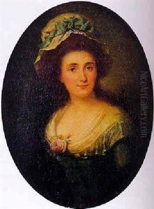 Ritratto Di Giovane Donna Dalla Camicetta Ornata Da Una Rosa