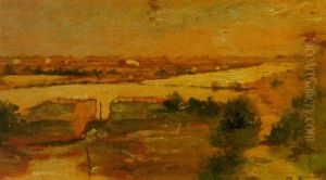 Quebec River Landscape by Ozias Leduc