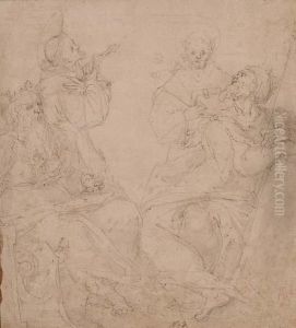 Deux Rois Accompagnes De Deux Saints by Filippo Bellini