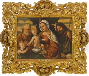 Madonna Mit Kind,johannesknaben, Hl. Joseph Und Hl. Rochus by Giovanni Bellini
