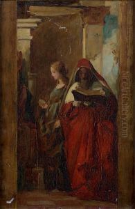 Saint Jerome Et Sainte Lucie by Giovanni Bellini