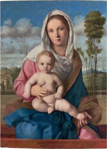 The Madonna And Child In A Landscape by Giovanni Bellini