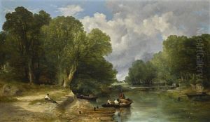 The Ferry Crossing by Frederick Richard Lee, R.A.