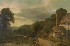 Englische Landschaft Mit Wassermuhle by Frederick Richard Lee, R.A.