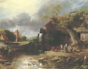 The Watermill by Frederick Richard Lee, R.A.