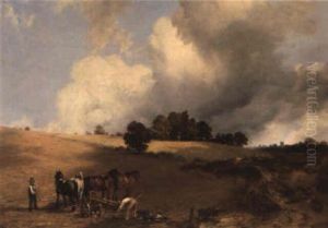 Preparing The Plough Team by Frederick Richard Lee, R.A.