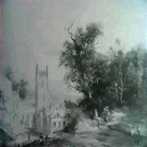Figures By A Village