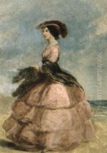 Elegant Ladies Walking To The Shore Elegant Ladies Walking To The Shore