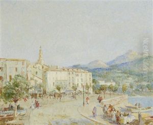 Menton From The Sea Wall by William Lee-Hankey