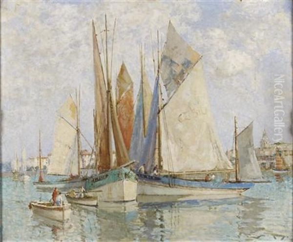 Drying Sails, Concarneau - view 1
