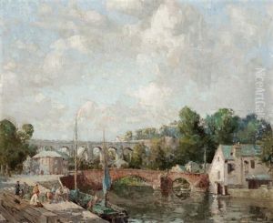The River Rance At Dinan, Normandy