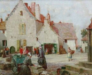 The Fishing Quarters, Brittany by William Lee-Hankey