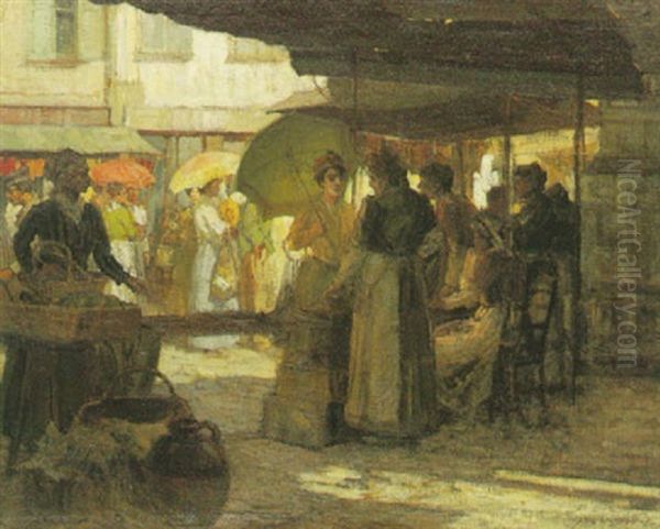Market Day, Menton - view 1