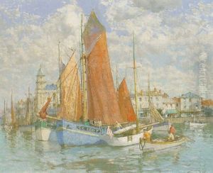 Summer In The Harbour by William Lee-Hankey