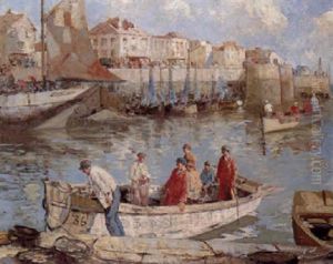 Boats In The Harbour by William Lee-Hankey