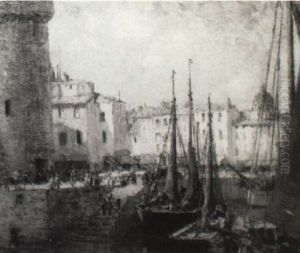 Port Scene, France by William Lee-Hankey
