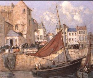 The Harbour At Honfleur by William Lee-Hankey