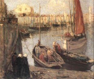 Breton Harbour by William Lee-Hankey