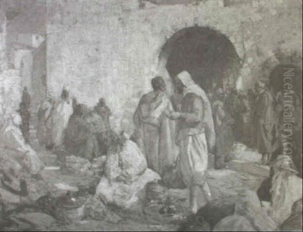 Market Scene, North Africa - view 1