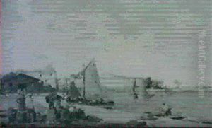 Honfleur At Full Tide by William Lee-Hankey