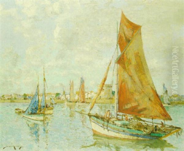 Mussel Boats, Honfleur - view 1